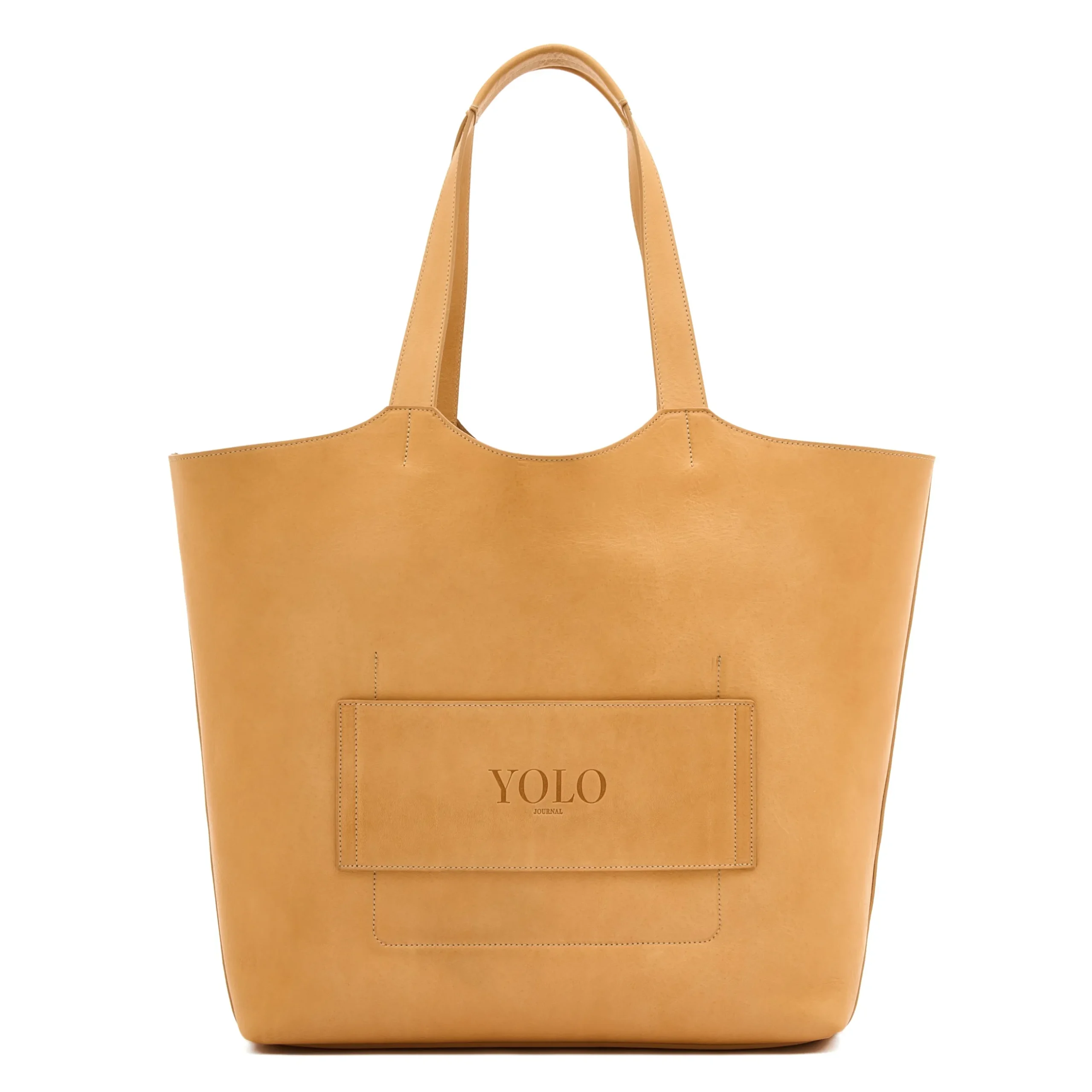 Yolo Women's tote bag in leather color natural
